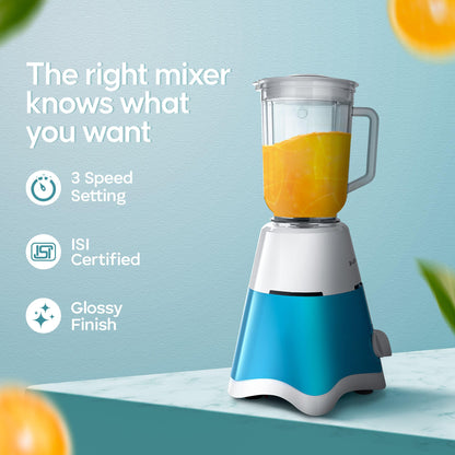 Longway Super Dlx 750 Watt Juicer Mixer Grinder with 4 Jars for Grinding, Mixing, Juicing with Powerful Motor | 2 Years Warranty | (White & Blue, 4 Jars) 