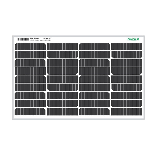 Loom Solar Metal Panel 55 Watt/12 V Mono Perc 