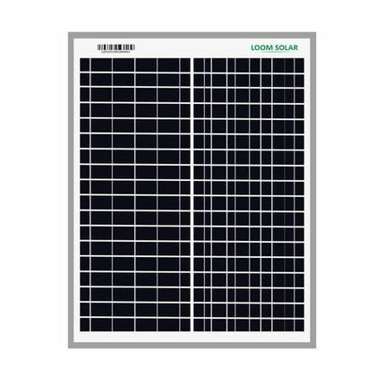 Loom Solar Panel 20W-12V for Home Lighting System, DIY Projects, Small Battery Charging(7Ah)| Pack of 1 | Max. Current - 1.04 amps & Max. Voltage - 19.25 Volts, Performance Warranty 25 Years 