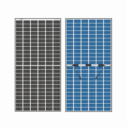 Loom Solar Panel Shark 575W TOPCon Bifacial, Non DCR, N-Type, Dual Glass Black Frame Panel, 144 Cells Half-Cut, IP68 Rated, BIS Certified, Efficiency 22.30%, Performance Warranty 25 Years (Pack of 4) 
