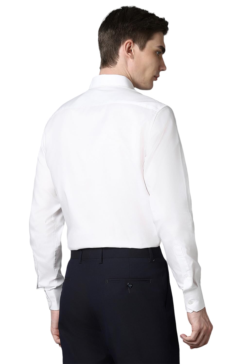 Louis Philippe Cotton Men's Classic Fit Shirt (LPSFMCLPG89904_White, 42 