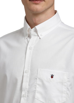 Louis Philippe Cotton Men's Solid Slim Fit Shirt (LYSFCSLB050208_White, 42 