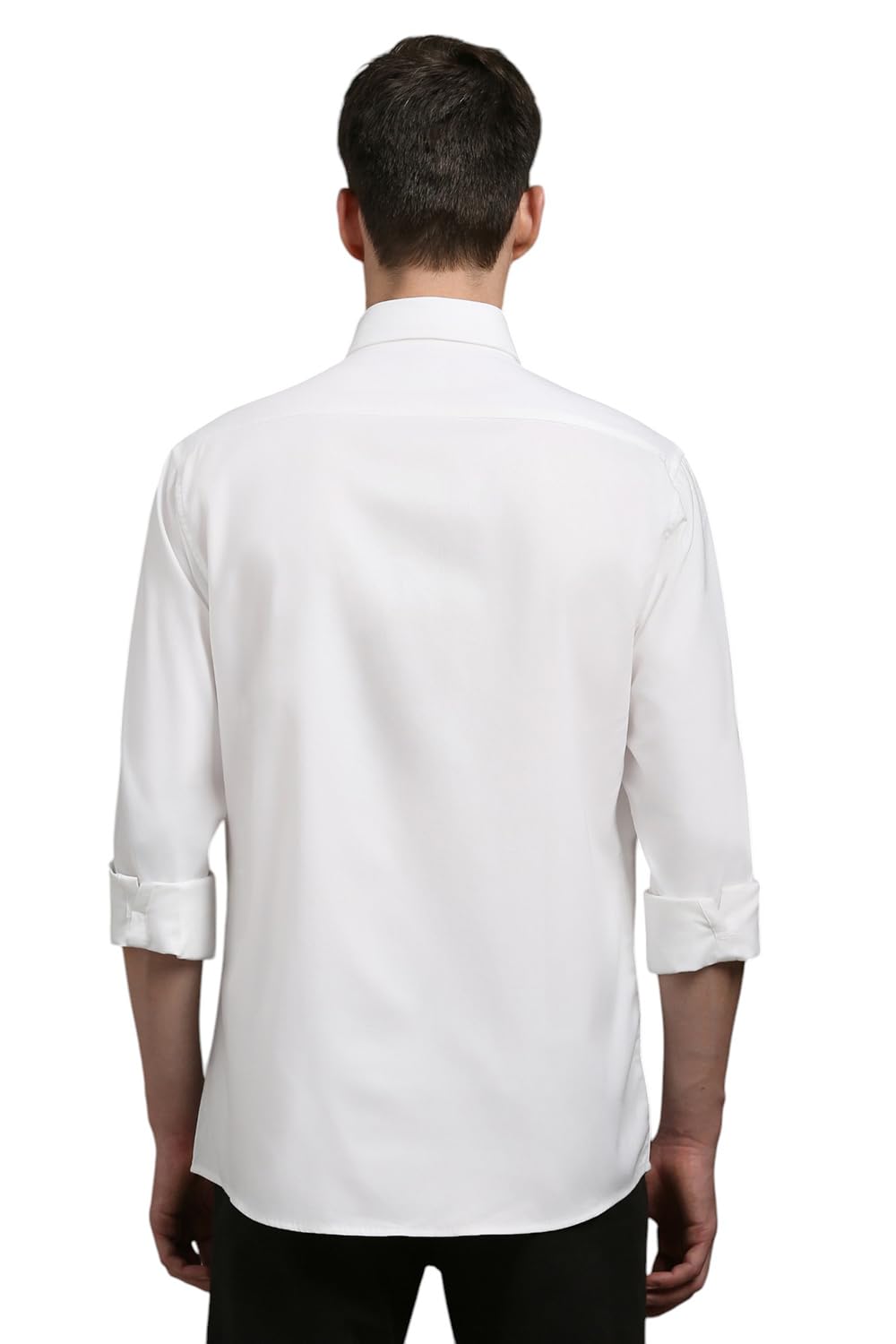 Louis Philippe Cotton Men's Solid Slim Fit Shirt (LYSFCSLB050208_White, 42 