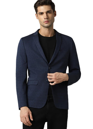 Louis Philippe Men's Blazer (LYBZCSSFJ47112_Navy 