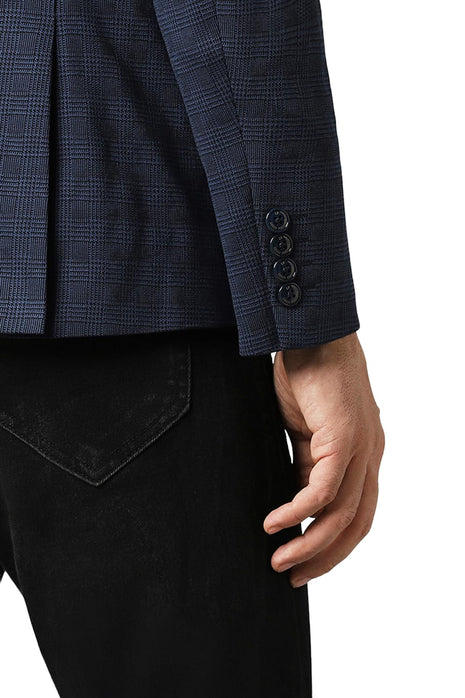 Louis Philippe Men's Blazer (LYBZCSSFJ47112_Navy 