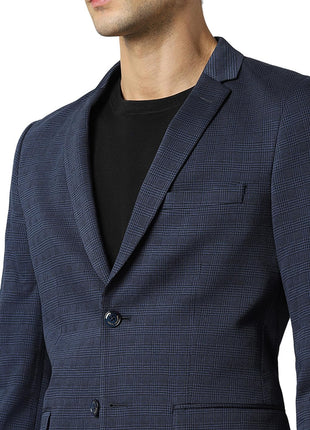 Louis Philippe Men's Blazer (LYBZCSSFJ47112_Navy 