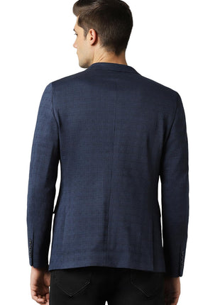 Louis Philippe Men's Blazer (LYBZCSSFJ47112_Navy 