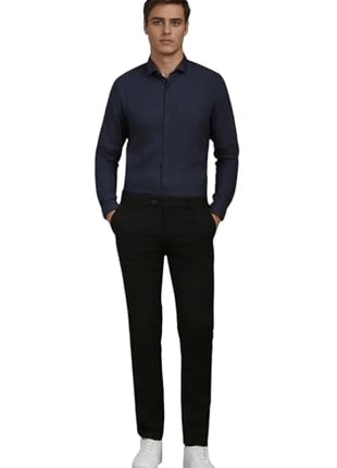 Louis Philippe Men's Slim Fit Shirt (LASFASSPC40273_Navy 