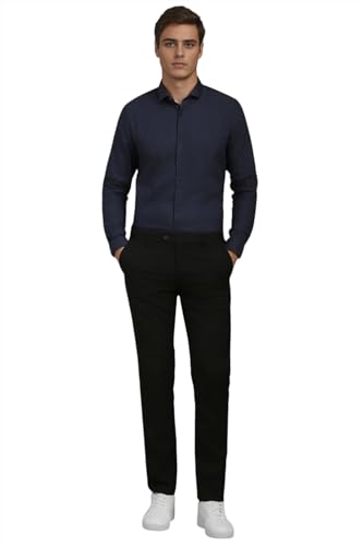 Louis Philippe Men's Slim Fit Shirt (LASFASSPC40273_Navy 