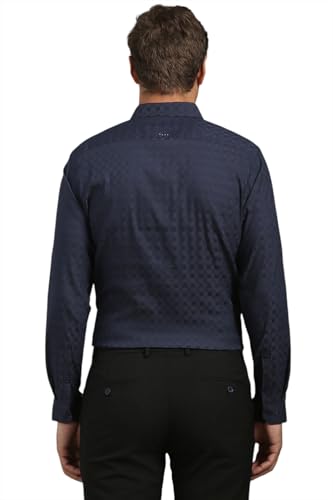 Louis Philippe Men's Slim Fit Shirt (LASFASSPC40273_Navy 