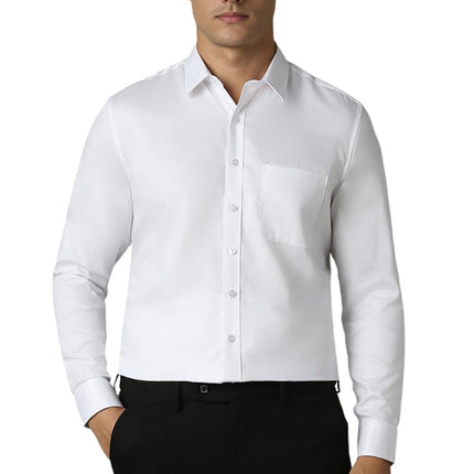 Louis Philippe Men's Slim Fit Shirt (LPSFMSLFK13939_White 