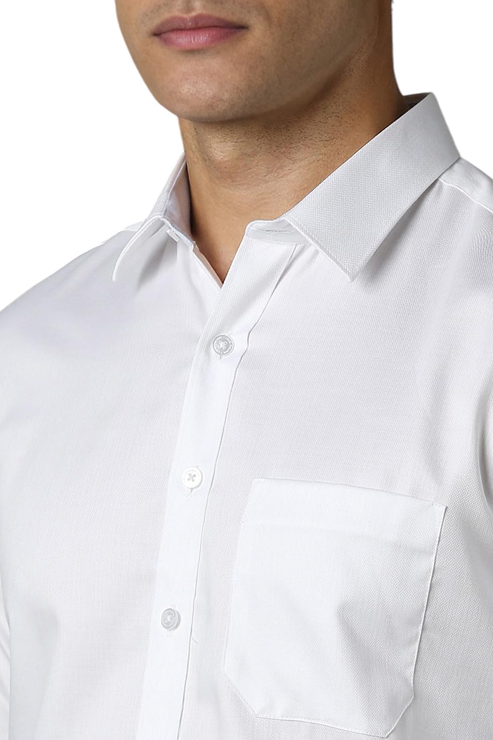 Louis Philippe Men's Slim Fit Shirt (LPSFMSLFK13939_White 