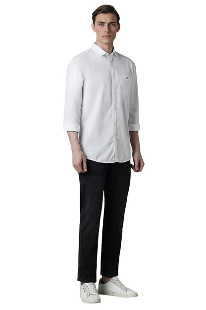 Louis Philippe Men's Slim Fit Shirt (LRSFNSLPV93180_White 