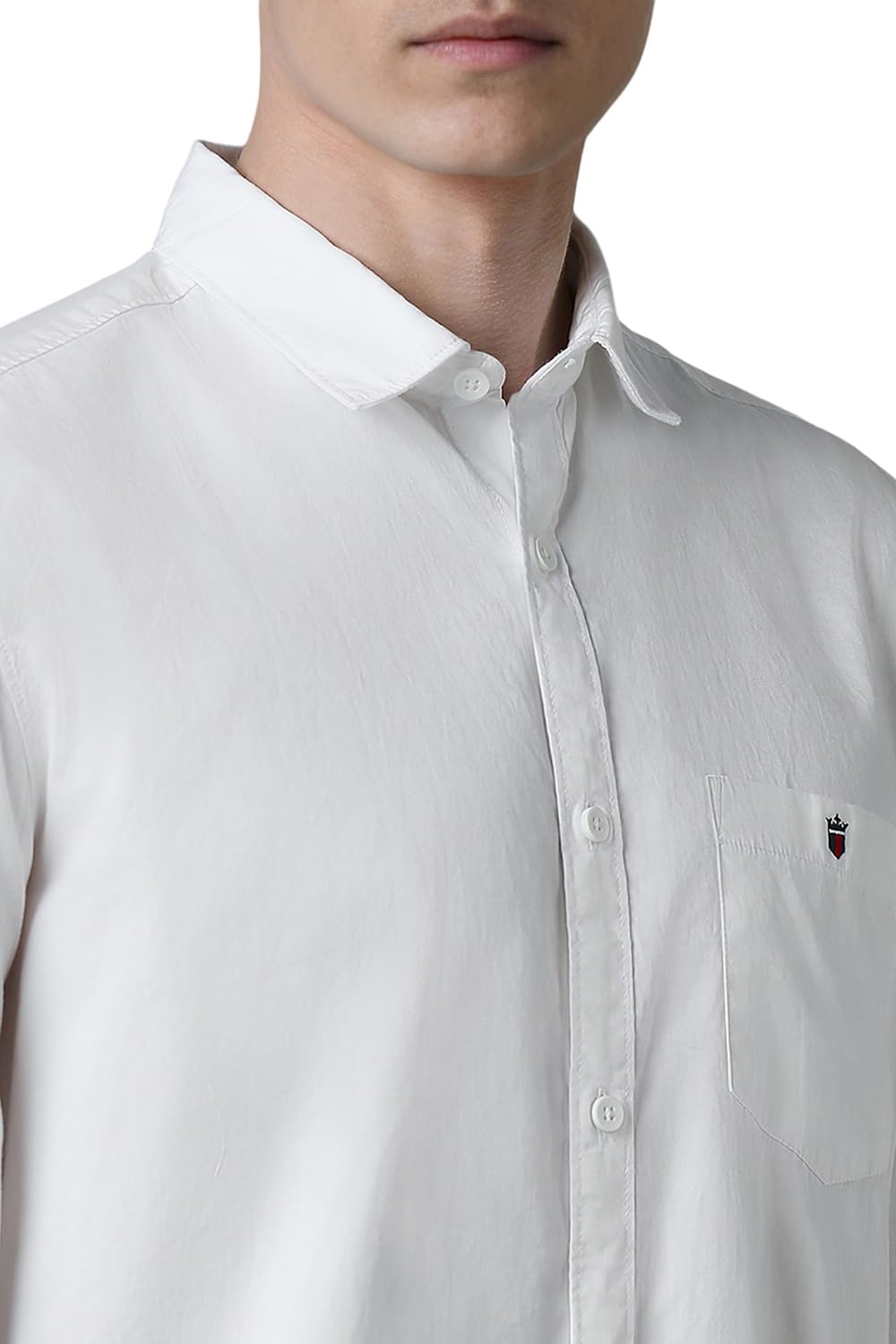 Louis Philippe Men's Slim Fit Shirt (LRSFNSLPV93180_White 