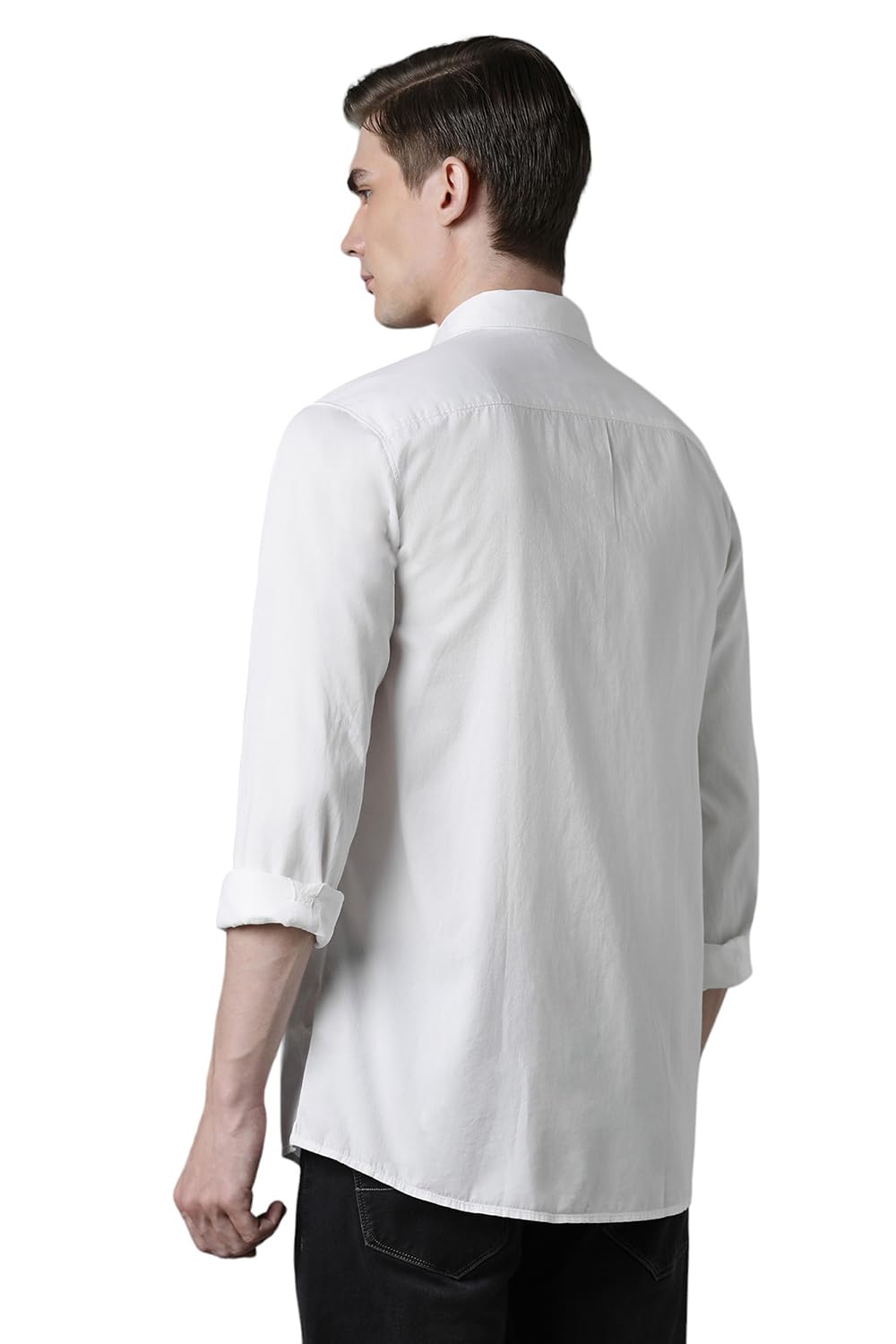 Louis Philippe Men's Slim Fit Shirt (LRSFNSLPV93180_White 