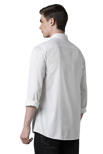 Louis Philippe Men's Slim Fit Shirt (LRSFNSLPV93180_White 