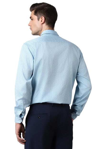 Louis Philippe Men's Slim Fit Shirt (LYSFCSLB283387_Blue 