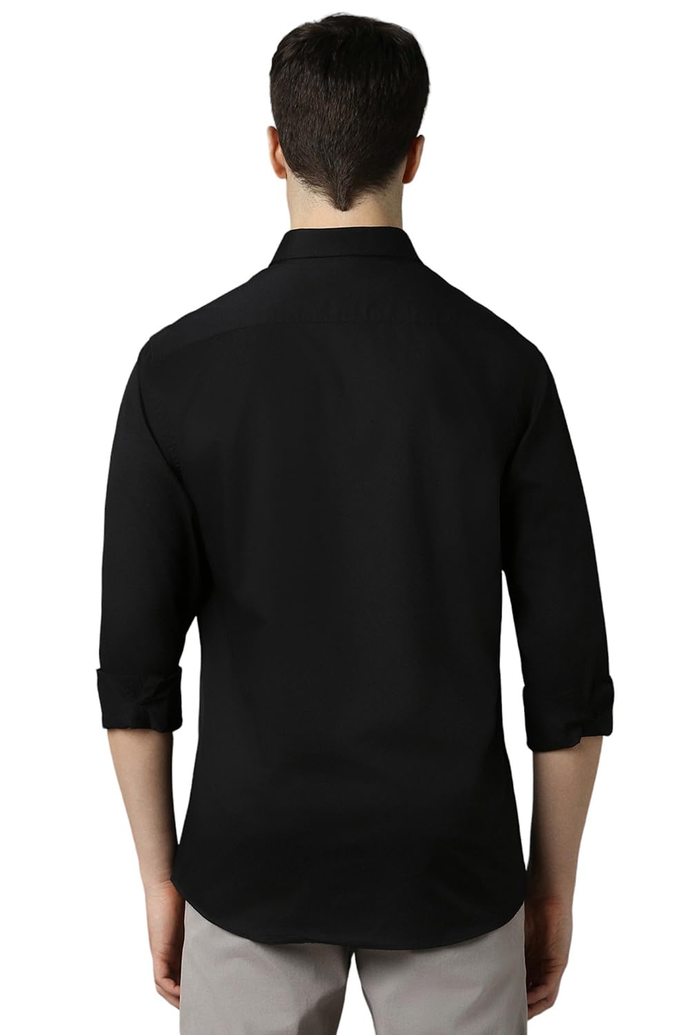 Louis Philippe Men's Slim Fit Shirt (LYSFCSLPC69025_Black 