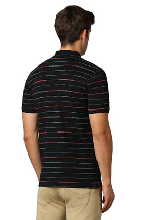 Louis Philippe Men's Slim Fit T-Shirt (LYKPCSLPZ67541_Black 