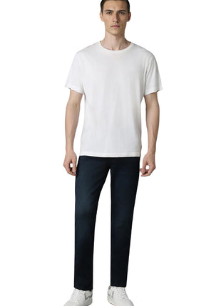 Louis Philippe Men's Slim Jeans (LRDNCSLPR07300_Navy, Mid Rise, 34 