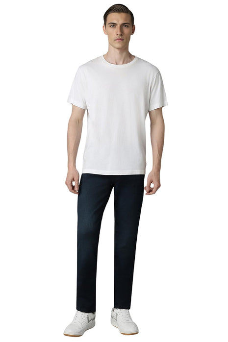 Louis Philippe Men's Slim Jeans (LRDNCSLPR07300_Navy, Mid Rise, 34 