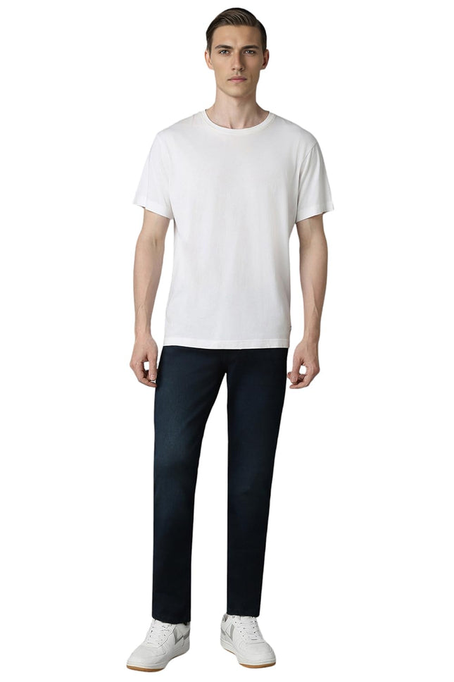 Louis Philippe Men's Slim Jeans (LRDNCSLPR07300_Navy, Mid Rise, 34 