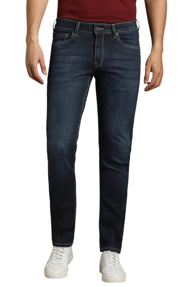 Louis Philippe Men's Slim Jeans (LRDNNSLBP81344_Navy 