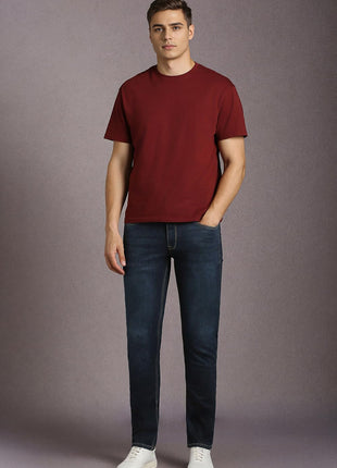 Louis Philippe Men's Slim Jeans (LRDNNSLBP81344_Navy 