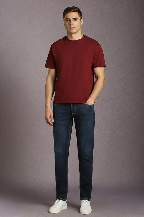 Louis Philippe Men's Slim Jeans (LRDNNSLBP81344_Navy 