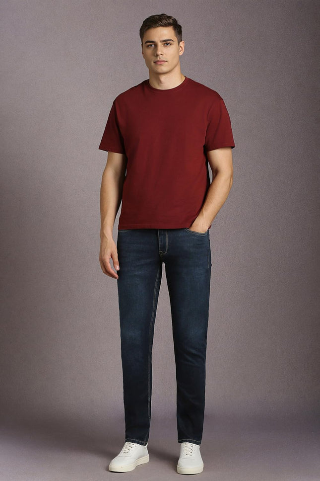 Louis Philippe Men's Slim Jeans (LRDNNSLBP81344_Navy 