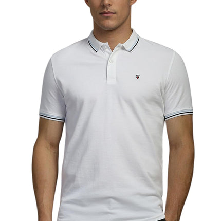 Louis Philippe Men's Solid Slim Fit T-Shirt (LYKPCSLBL03938_White 