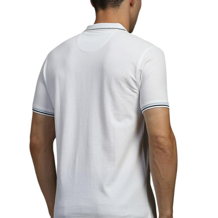 Louis Philippe Men's Solid Slim Fit T-Shirt (LYKPCSLBL03938_White 