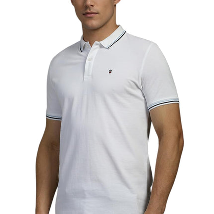 Louis Philippe Men's Solid Slim Fit T-Shirt (LYKPCSLBL03938_White 