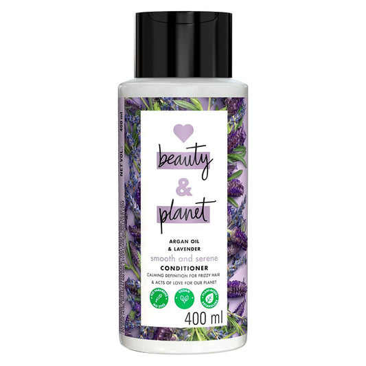 Love Beauty & Planet Argan Oil and Lavender Paraben Free Smooth and Serene Conditioner|| No Parabens|| No Dyes|| 400ml 