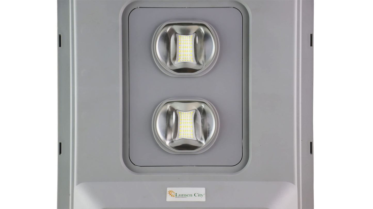 Lumen City Solar Street Light 20W Lens Model with Motion Sensor, 2Year Warranty 