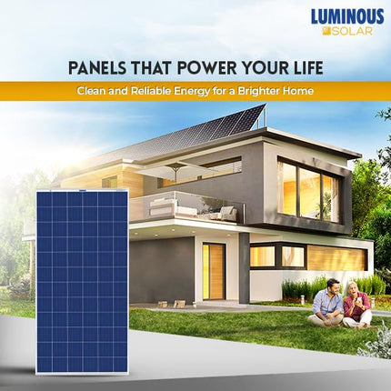 Luminous BIS Certified Mono Perc Halfcut 170 Watt-12Volt Solar Panel for Home with PID Resistance Technology and Severe Weather Resilience, 25 Years Warranty (Pack of 1) 
