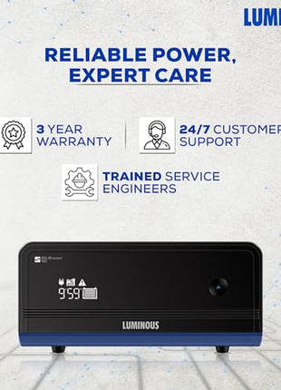 Luminous Zelio+ 1100 Inverter for Home, Office & Shops | 900VA/12V Pure Sinewave | Reliable Power Backup | Supports 1 Inverter Battery | LCD Display | Easy Installation | with 36 Months Warranty 