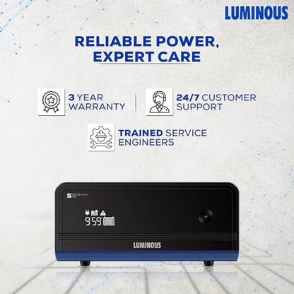 Luminous Zelio+ 1100 Inverter for Home, Office & Shops | 900VA/12V Pure Sinewave | Reliable Power Backup | Supports 1 Inverter Battery | LCD Display | Easy Installation | with 36 Months Warranty 