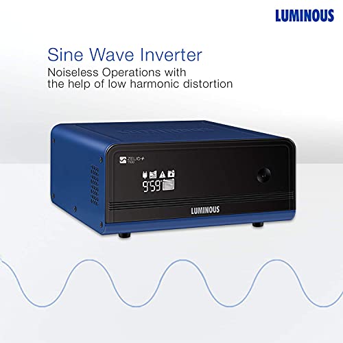 Luminous Zelio+ 1100 Inverter for Home, Office & Shops | 900VA/12V Pure Sinewave | Reliable Power Backup | Supports 1 Inverter Battery | LCD Display | Easy Installation | with 36 Months Warranty 