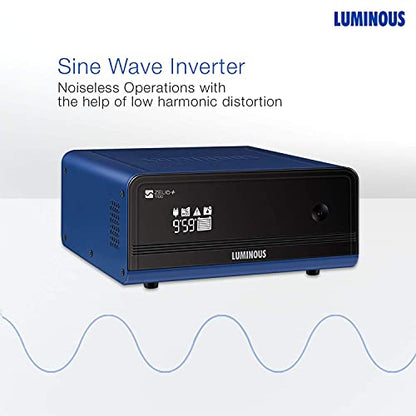 Luminous Zelio+ 1100 Inverter for Home, Office & Shops | 900VA/12V Pure Sinewave | Reliable Power Backup | Supports 1 Inverter Battery | LCD Display | Easy Installation | with 36 Months Warranty 