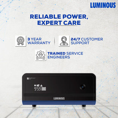 Luminous Zelio+ 1100 Inverter for Home, Office & Shops | 900VA/12V Pure Sinewave | Reliable Power Backup | Supports 1 Inverter Battery | LCD Display | Easy Installation | with 36 Months Warranty 