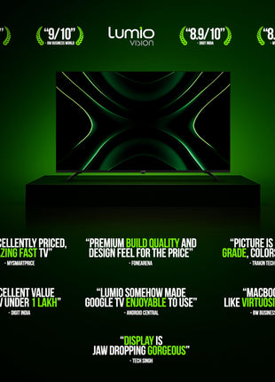 Lumio Vision 7 109 cm (43 inches) 4K Ultra-HD Smart QLED TV FTW1-ADSG 