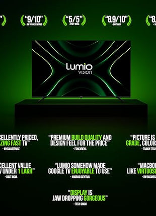 Lumio Vision 7 139 cm (55 inches) 4K Ultra-HD Smart QLED Google TV FTW3-ADSG 