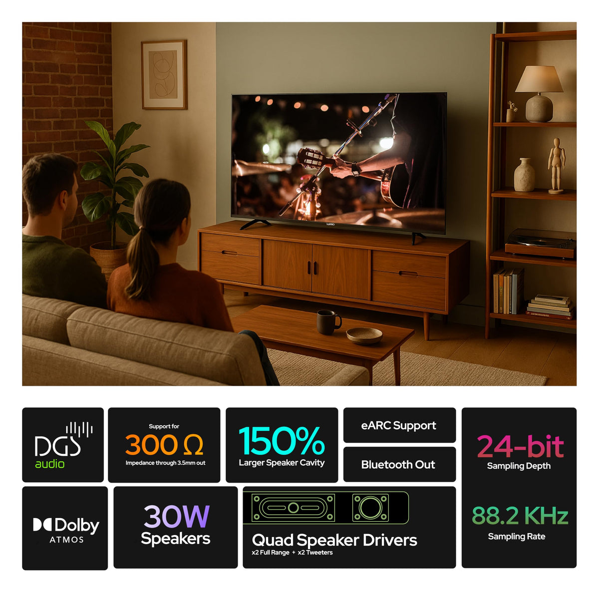 Lumio Vision 7 139 cm (55 inches) 4K Ultra-HD Smart QLED Google TV FTW3-ADSG 