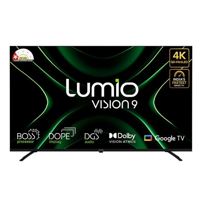Lumio Vision 9 139cm (55 inches) 4K Ultra HD Smart QD-MiniLED Google TV EPIC1-ADSG 