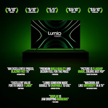 Lumio Vision 9 139cm (55 inches) 4K Ultra HD Smart QD-MiniLED Google TV EPIC1-ADSG 