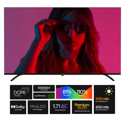 Lumio Vision 9 139cm (55 inches) 4K Ultra HD Smart QD-MiniLED Google TV EPIC1-ADSG 