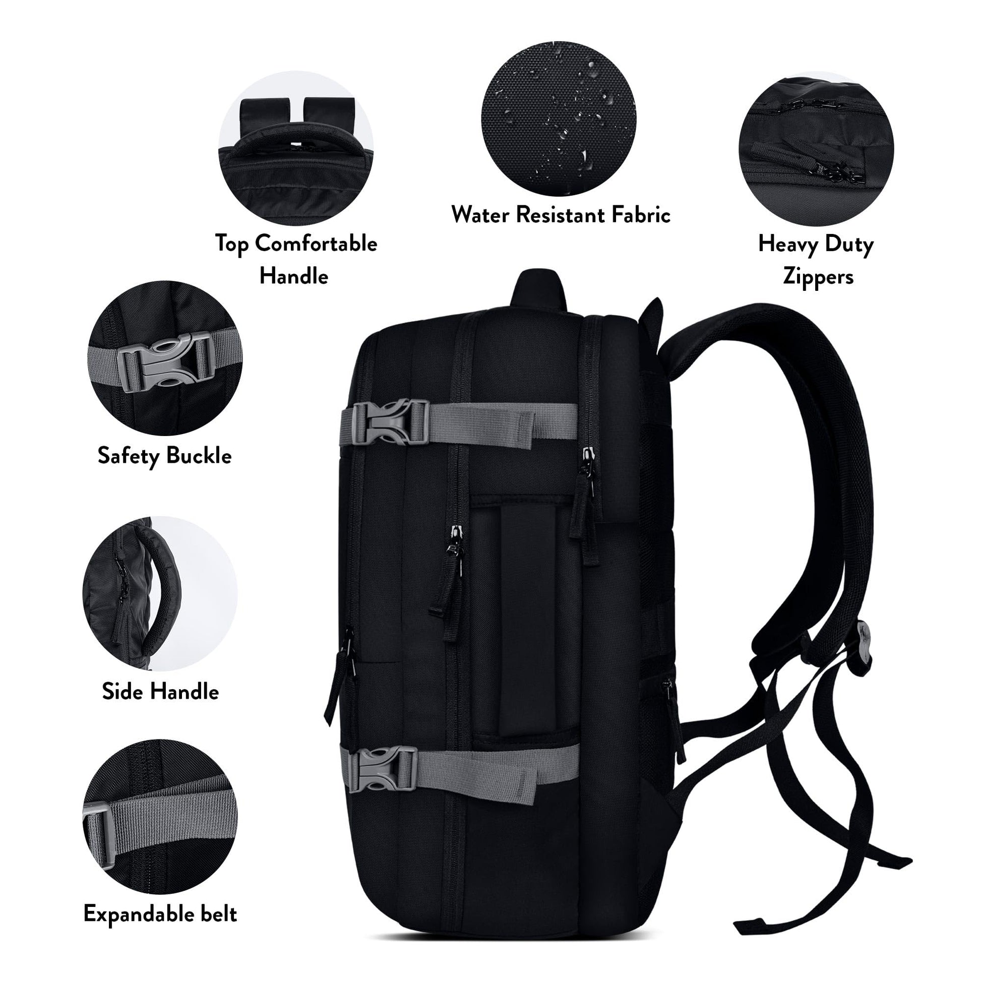 Lunar's 45L Laptop Backpack with Anti-Theft Pocket | Foam Padded Water Resistant School bag | Laptop Bag 16 Inch | Travel Weekender College bag for boys | Office bag for man 