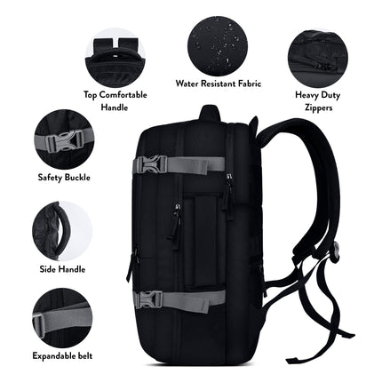 Lunar's 45L Laptop Backpack with Anti-Theft Pocket | Foam Padded Water Resistant School bag | Laptop Bag 16 Inch | Travel Weekender College bag for boys | Office bag for man 