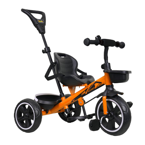 Luusa® TFT RX-500 Plug N Play Tricycle for kids /Baby Tricycle With Parental Control, Seat Belt For 2 Years to 4 Years Boys/Girls/Kids/Baby/Carrying Capacity Upto 25-KGS (Orange) Proudly MADE IN INDIA 